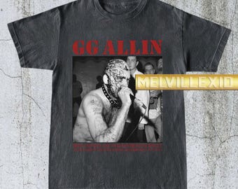 Vintage Gg Allin Band Shirt, Punk Rock T-Shirt, Music Fan Tee, Concert Apparel, Band Merchandise, Rock and Roll Shirt, Unisex T-Shirt MV43