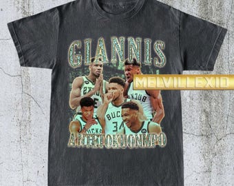 Vintage Giannis Antetokounmpo Shirt, Basketball Fan Tee, NBA Star T-shirt, Sports Gift, Greek Freak Apparel, Unisex T-Shirt MV44