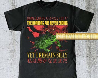 Vintage The Horrors Are Never Ending Japanese Shirt, Graphic Tee, Streetwear Top, Horror Theme, Unique Design, Casual Shirt,Unisex Tee MV130