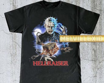 Vintage Hellraiser Movie Shirt, Horror Film Tee, Pinhead Shirt, Classic Horror Top, Cult Movie Apparel, Fan Gift, Unisex Tee MV58