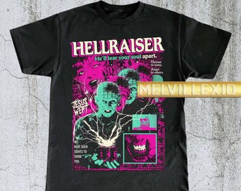 Vintage Hellraiser Movie Shirt, Horror Film Tee, Pinhead Shirt, Classic Horror Top, Cult Movie Apparel, Fan Gift, Unisex Tee MV57