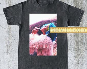 ヴィンテージ ホールジー シャツ、音楽アーティスト Tシャツ、コンサートグッズ Tシャツ、グラフィック ユニセックス トップ、ファンへのギフト、カジュアルウェア、ユニセックス T シャツ MV51