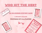 Hen Party Game, Murder Mystery, Who Hit the Hen? Hilarious, Mystery Game, Printable Game, Digital Download, 8–12 Players