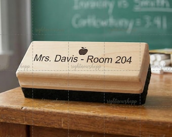 Personalized Teacher gift, Chalkboard eraser with marker, Teacher Gift, Teacher appreciation gift, Teacher Christmas Eraser, Teacher Gift