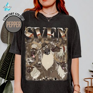 Comfort Colors Bootleg Disneyland Sven Reindeer Shirt, Disneyland Frozen Group Matching Tee, Birthday Girl Trip, Family Vacation Outfits image 2