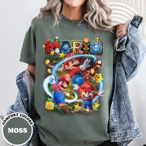 Comfort Colors Mario Galaxy Poster Shirt, Mario Since 85 Tee, Super Mario Movie Shirt, Nintendo World Family Trip, Universal Orlando Gift Bild 3