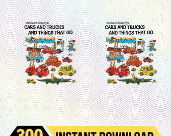 Richard Scarry, Autos, Camiones y Cosas que se Moven (PNG), Descarga, Libro Infantil, Merchandising, Regalo para Fans