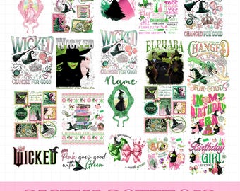 Wicked Changed For Good PNG, Download musicale rosa e verde, Bacchetta magica Gravity Broomstick PNG, Wicked PNG, Download digitale del film musicale