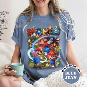 Comfort Colors Mario Galaxy Poster Shirt, Mario Since 85 Tee, Super Mario Movie Shirt, Nintendo World Family Trip, Universal Orlando Gift Bild 4
