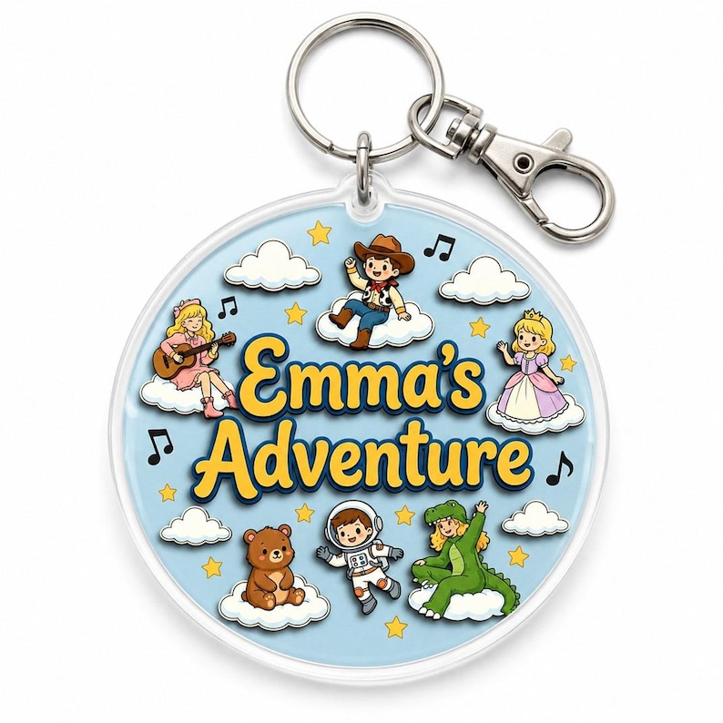 Personalized I Knew It I Knew You Keychain, Custom Toy Story Name Bag Charm, Pixar Toy Story 5 Kids Room Belt Bags image 1
