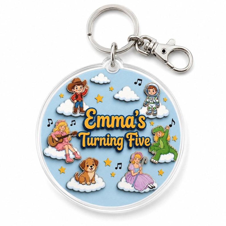 Custom Toy Story I Knew It I Knew You Keychain, TS and Toy Story 5 Friendship Keychain, Woody Buzz Lightyear Bag Charm, Toy Story image 1