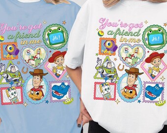 You'Ve Got A Friend In Me Comfort Colors Tee, Woody Buzz Etch Lenny Mr Spell Shirt, Family Vacation 2026 Trip, Pixar Toy Story 5 T-Shirt