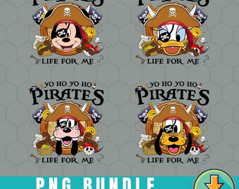 Paquete "Una vida pirata para mí", Yo Ho Pirates Disneyworld, Disneyworld Todos los personajes de Piratas del Caribe, Vida pirata (Descarga PNG)