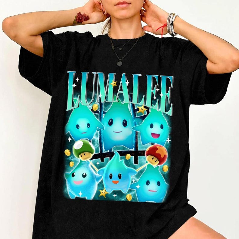 Comfort Color Mario Galaxy Luma Sweatshirt Tshirt Hoodie, Cute Star Luma Outfit, Super Mario Galaxy Embroidery shirt Gift, Gift for Him immagine 2