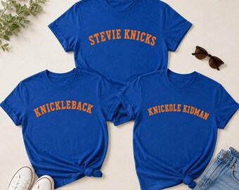 Stevie Knicks Shirt, Stevie Knicks Tee, Blue Stevie Knicks Shirt, Blue and Orange Knicks Shirt, Knickleback, Comfort Colors Baby Tee