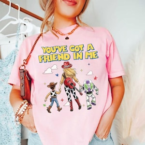 Comfort Colors You Got A Friend In Me Shirt, TS Jessie Cow Girl Toy Story Shirt, Toy Story 5 I Knew It I Knew You Shirt, WDW Disneyland Tee image 1