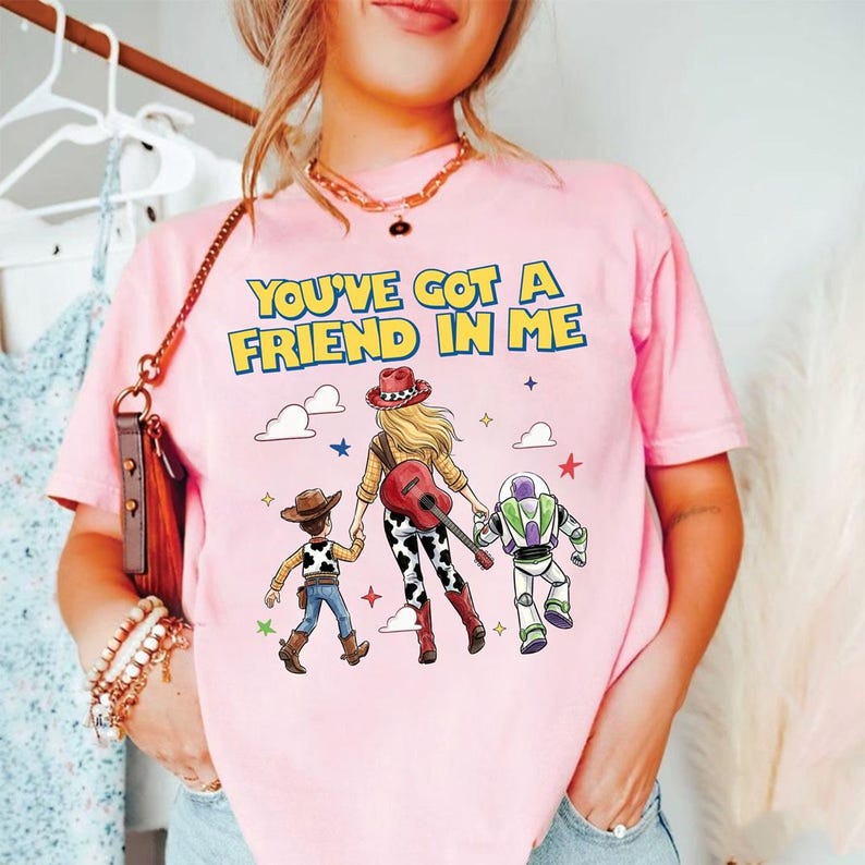 Comfort Colors You Got A Friend In Me Shirt, TS Jessie Cow Girl Toy Story Shirt, Toy Story 5 I Knew It I Knew You Shirt, WDW Disneyland Tee image 1