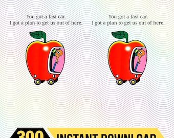Snabb bil, nyckfull flykt, PNG-design, Apple-bilkörningsdesign, barnboks-PNG, nyckfull flykt, Richard Scarry