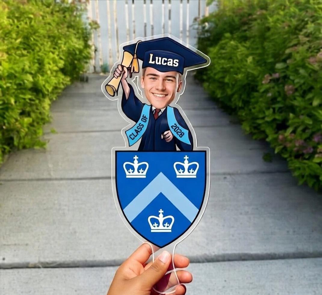 Grad Signs Handheld Custom Graduation Acrylic Sign Personalized Name Photo Handheld Grad ...