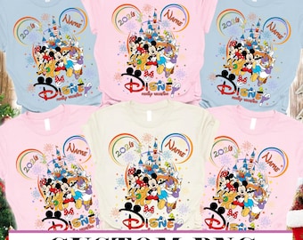 Personalized Mickey and Friends Family Vacation 2026 PNG Sublimation Design, Mickey Disneyland Download, Magic Castle, Magic Kingdom Png