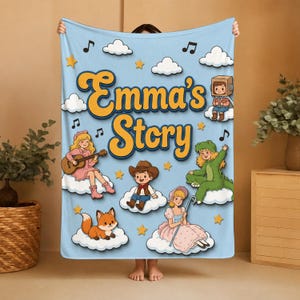 Personalized Toy Story Nursery Blanket, You've Got A Friend In Me, Pixar Toy Story 5 Kids Blanket, Toy Story Inspired Blanket image 1
