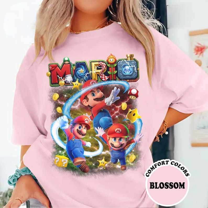 Comfort Colors Mario Galaxy Poster Shirt, Mario Since 85 Tee, Super Mario Movie Shirt, Nintendo World Family Trip, Universal Orlando Gift Bild 2