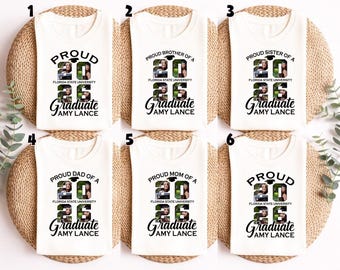 Personalized Graduation Shirt 2026, Custom Graduate Tee, Class of 2026 Family Matching Shirts,Proud Family Graduate Tshirts Senior 2026 Gift