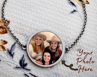 Photo Bolo Bracelet- One Size Fits all in Stainless Steel