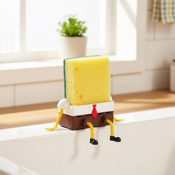 Porte-éponge imprimé en 3D : gadget de cuisine style Bob l'éponge