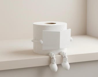 一輪車に乗ったエビ、説明を読む、トイレットペーパーホルダー - Etsy 日本