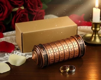 Vintage Da Vinci code cryptex / Puzzle / Prop / Gift/ Romantic Gift / CMAX GIFT