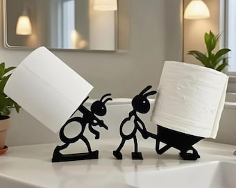 Funny Ant Toilet Paper Holder: 3D Printed Quirky Bathroom Decor