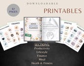 Digital Planner for ADHD, Daily Weekly Monthly Templates, Productivity and Routine PDF, Wellness Tracker