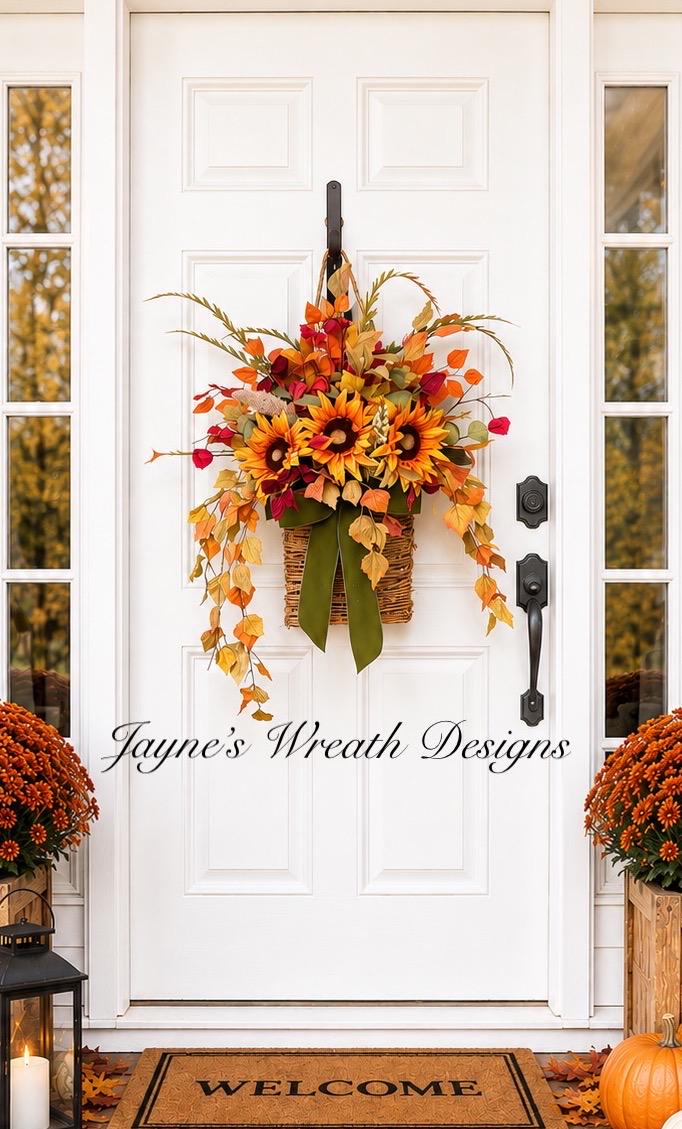 Door Basket Wreath - Etsy