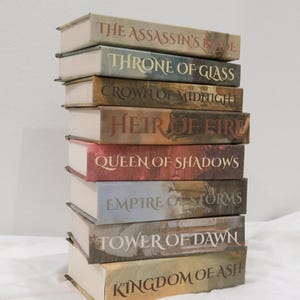 Op een glazen troon geïnspireerde boekenset | Herbinden met harde kaft, volledige serie | Handgemaakte speciale editie