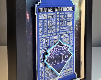 Doctor Who TARDIS 3D Shadowbox – Sci-Fi Fan Gift