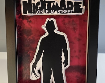 Freddy Krueger 3D Shadowbox – Nightmare on Elm Street Horror Fan Art