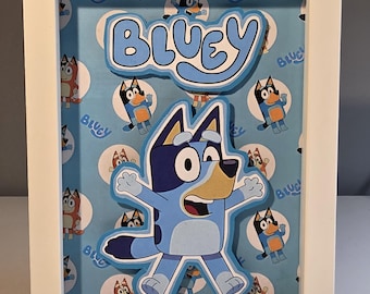 Bluey 3D Shadowbox – Kids & Family Pop Culture Art
