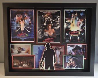 A Nightmare on Elm Street Trilogy 3D Shadowbox – Freddy Krueger Horror Art