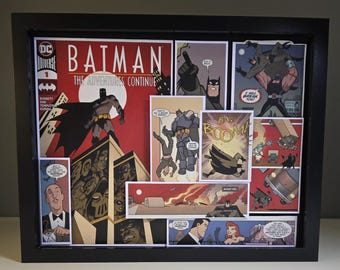 Batman: The Adventure Continues #1 - 3D Shadowbox Art - 11x14 black frame