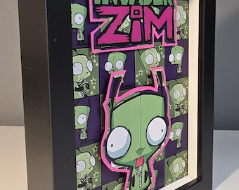 Invader Zim 3D Shadowbox – Cartoon TV Fan Gift