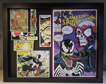 Amazing Spider-Man #347 - Venom with Skull - 3D 11x14 Shadowbox Art