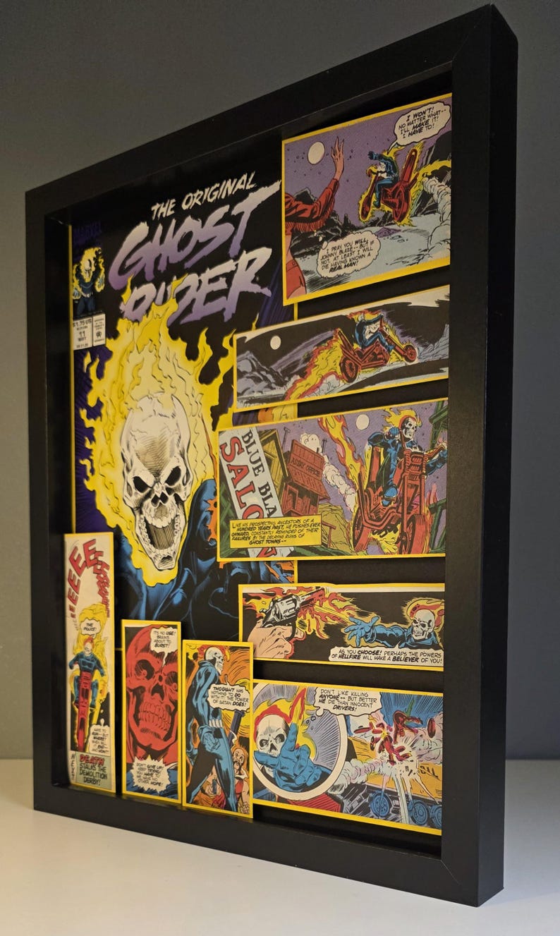 Ghost Rider Panel The Original Ghost Rider #11 - 3D Comic Art - 11x14 Shadowbox - Etsy