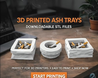 Cenicero geométrico en formato STL: modelos imprimibles en 3D