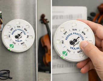 Personalized Violin Practice Tracker Magnet