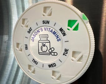 Personalized Pill Tracker Magnet