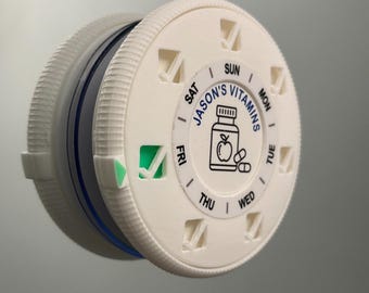Personalized Pill Tracker Mirror Mounted Suction Cup