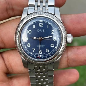 Oris big crown pointer date Blue dial automatic mechanical watch
