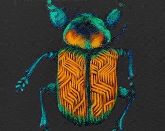 PRINT of Original Acrylic Painting - Beetle