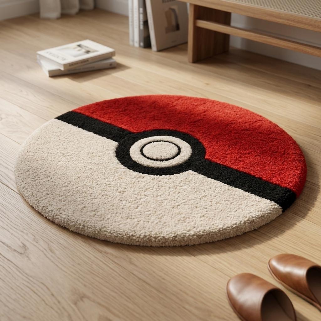 Poke ball rug - Etsy 日本